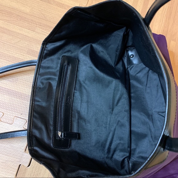 Vintage French nylon and leather reversible tote - Picture 8 of 17